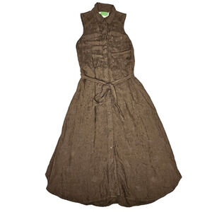 Anthropologie Sleeveless Button Down Dress